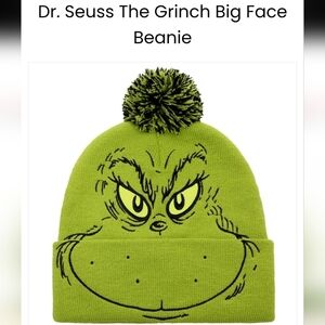 Dr. Seuss The Grinch Big Face Beanie, One size fits most NWOT